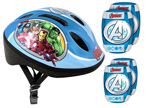 Stamp Jungen Stamp Helmet + Elbow and Knee Pads HELM ELLBOGEN KNIE SCHUTZ AVENGERS, Blau, 52/56 cm EU Stamp Jungen Stamp Helmet + Elbow and Knee Pads HELM ELLBOGEN KNIE SCHUTZ AVENGERS, Blau, 52/56 cm EU von Stamp