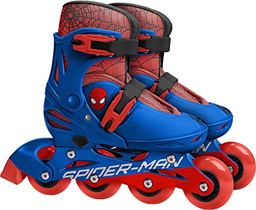 STAMP - 4 Rad Inline Skates - einstellbare Größe 30-33 - SPIDERMAN, Blau von Stamp