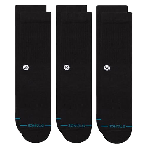 Stance Icon Herren Socken 3er-Pack,Black,M Stance Icon Herren Socken 3er-Pack,Black,M von Stance