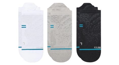 stance run light tab socks  3er pack  schwarz grau weis von Stance