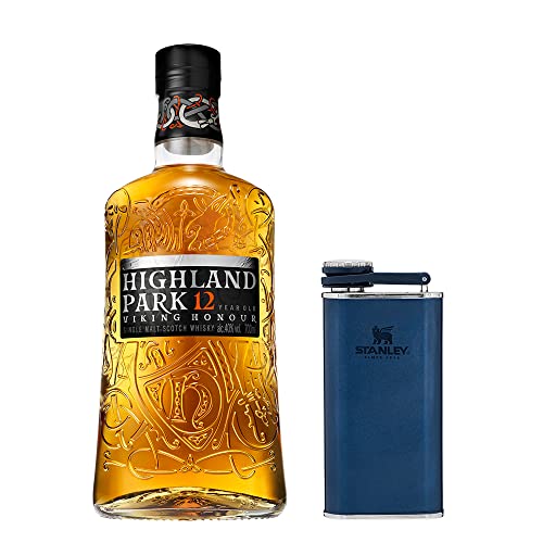 Stanley Classic Wide Mouth Flask 236 ml / 8OZ Nighfall - BPA-frei + Highland Park 12 Jahre Viking Honour Single Malt Scotch Whisky (1 x 0.7 l) von STANLEY