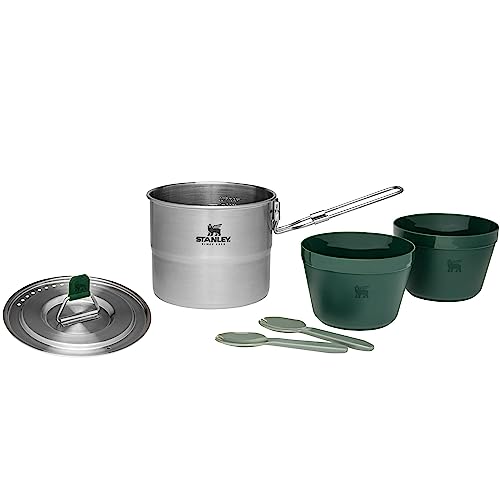 Stanley Adventure Edelstahl Kampingkochset für Zwei Personen 1.0L - 6-teiliges Outdoor Kochset Mit Schüsseln und Zwei Gabeln - Camping Geschirr - Ideal zum Backpacken oder Zelten - Spülmaschinenfest Stanley Adventure Edelstahl Kampingkochset für Zwei Personen 1.0L - 6-teiliges Outdoor Kochset Mit Schüsseln und Zwei Gabeln - Camping Geschirr - Ideal zum Backpacken oder Zelten - Spülmaschinenfest von STANLEY