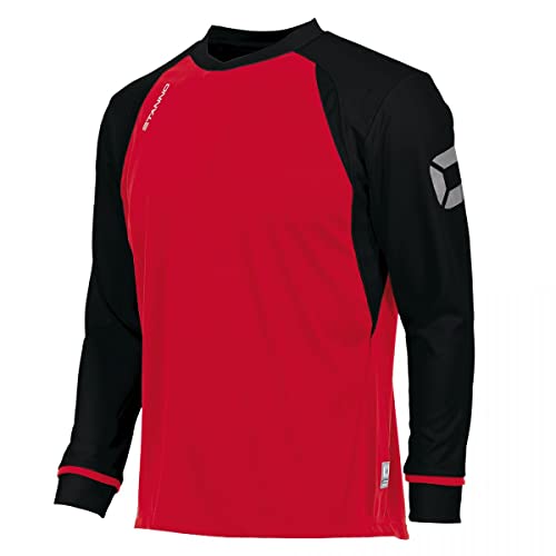 Stanno Liga Trikot Langarm | Sportshirt Langarm für Damen und Herren (größe XXL, rot, Slim fit) von Stanno