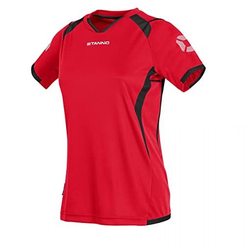 Stanno Olympico Trikot Damen Kurzarm | Sportshirt für Damen (größe XL, rot, Ladies fit) von Stanno