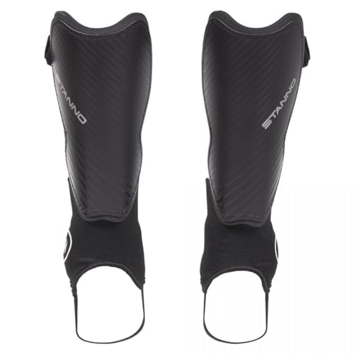 Stanno Schienbeinschoner - Liga III Shin Guards - flexibel und Schienbeinförmiges Design - Patentierte Hoch -Impact -Technologie - Komfortable Passform - Schwarz - Größe S von Stanno