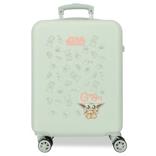 Joumma Star Wars Grogu Kabinenkoffer, grün, 38 x 55 x 20 cm, starr, ABS, seitliche Zahlenschließung, 34 l, 2 kg, 4 Räder, Handgepäck, grün, Kabinenkoffer Joumma Star Wars Grogu Kabinenkoffer, grün, 38 x 55 x 20 cm, starr, ABS, seitliche Zahlenschließung, 34 l, 2 kg, 4 Räder, Handgepäck, grün, Kabinenkoffer von Star Wars