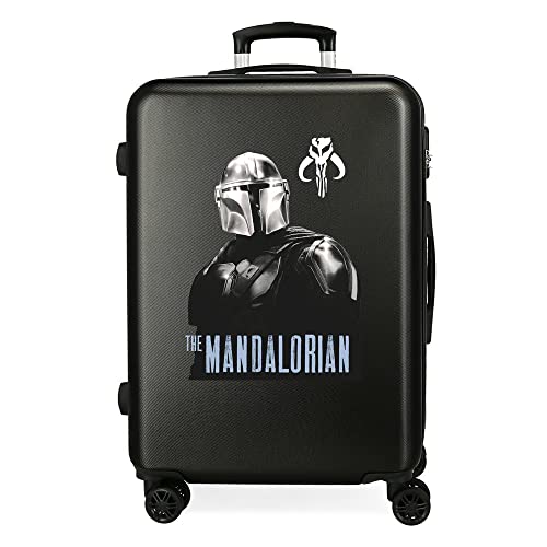 Star Wars The Mandalorian Koffer, mittelgroß, 48 x 68 x 26 cm, Schwarz, 48x68x26 cms, Mittelgroßer Koffer von Star Wars