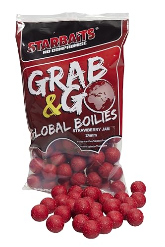 Starbaits Bouillettes Grab And Go Global Boilies Strawb Jam – 1 kg – D.24 mm – 17164 von Starbaits