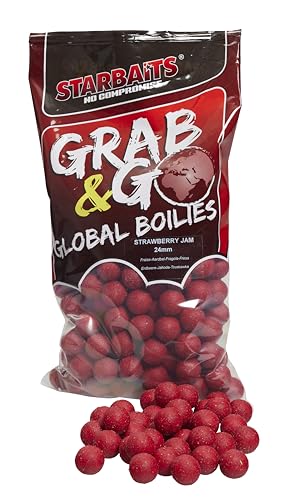 Starbaits Bouillettes Grab And Go Global Boilies Strawb Jam – 2,5 kg – D.24 mm – 54853 von Starbaits