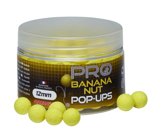Starbaits Bouillettes Pro Bananennuss Pop Up – 50 g – D.12 mm – Jaune – 84387 von Starbaits