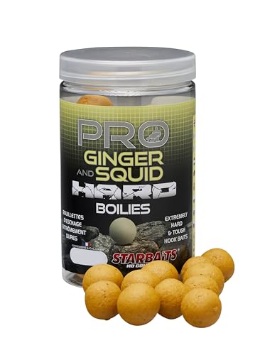 Starbaits Bouillettes Pro Ginger Squid Hard Baits – 200 g – D.20 mm – Jaune – 66908 von Starbaits