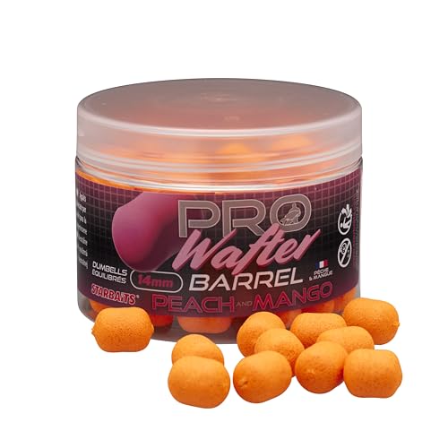 Starbaits Bouillettes Pro Pfirsich + Mango Wafter Barrel – 50 g – D.14 mm – Orange – 44740 von Starbaits