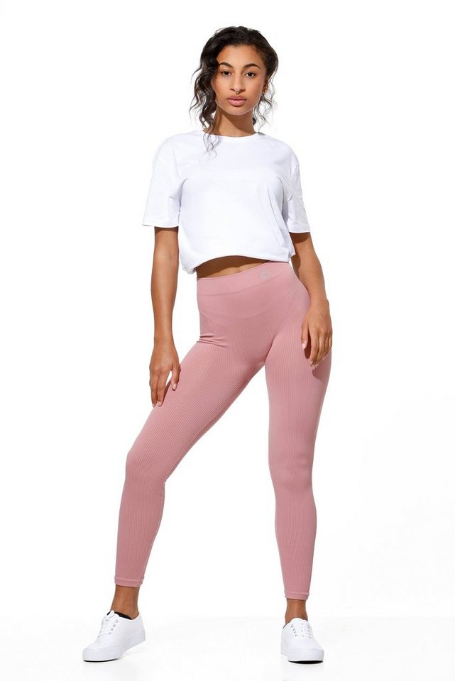 Stark Soul® Leggings Ribbed Leggings für Damen, Fitness-Leggings, Jogginghose mit elastischem Bund und Zwickelnaht von Stark Soul®