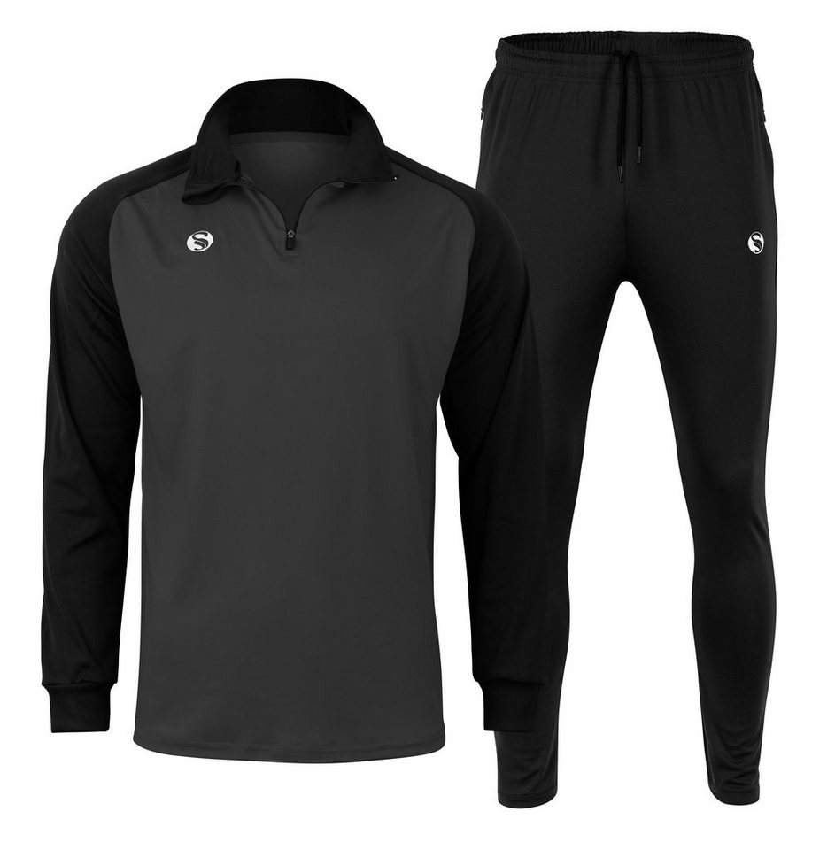 Stark Soul® Trainingsanzug Trainingsanzug "WARM UP" für Herren, bequemer Tracksuit, (Trainingsshirt und Trainingshose), mit 1/4 Reißverschluss und Seitentaschen von Stark Soul®