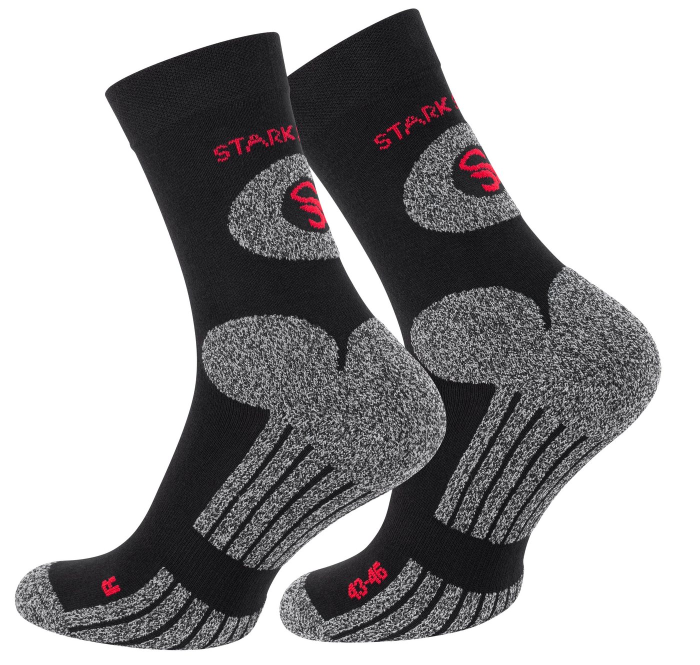 Stark Soul® Wandersocken 2 Paar Wandersocken, Trekking Outdoor Socken - Hiking (2 Paar) eingewebtes Logo von Stark Soul®