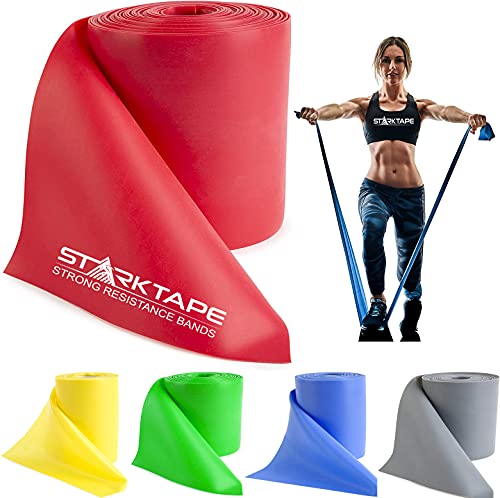 Starktape Resistance Bands Widerstandsbänder Latexfrei – Professional Fitnessbänder für Home-Training, Physiotherapie, Pilates, Krafttraining und Rehabilitation - 23 Meter Rot Starktape Resistance Bands Widerstandsbänder Latexfrei – Professional Fitnessbänder für Home-Training, Physiotherapie, Pilates, Krafttraining und Rehabilitation - 23 Meter Rot von Starktape