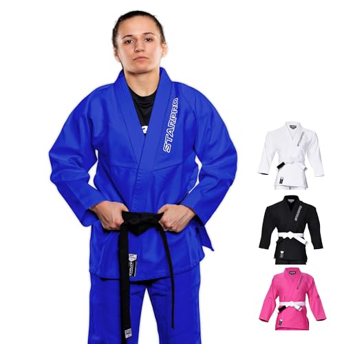 Starpro Evolve BJJ Gi 350 Gramm - Power Baumwollmischung - Weiß und Schwarz - Preshrunk Professional Martial Arts Kimono für Training und Wettkampf - Männer & Frauen von Starpro