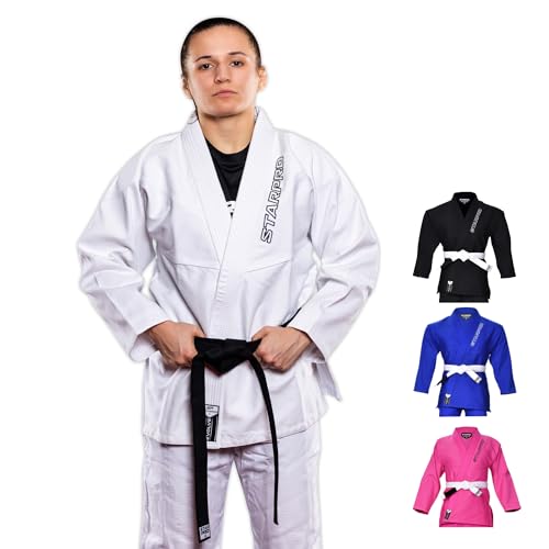 Starpro Evolve BJJ Gi 350 Gramm - Power Baumwollmischung - Weiß und Schwarz - Preshrunk Professional Martial Arts Kimono für Training und Wettkampf - Männer & Frauen von Starpro