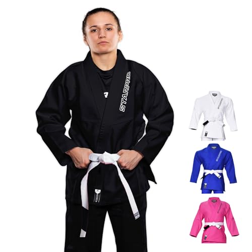 Starpro Evolve BJJ Gi 350 Gramm - Power Baumwollmischung - Weiß und Schwarz - Preshrunk Professional Martial Arts Kimono für Training und Wettkampf - Männer & Frauen von Starpro