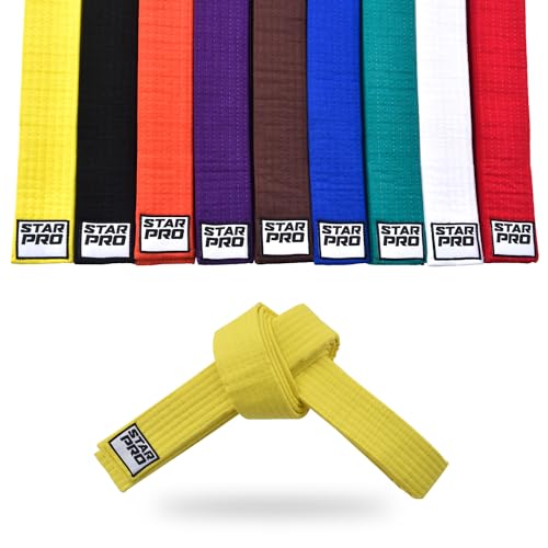 Starpro Martial Arts Grading Belt - 7 Stich Baumwolle - 9 Farben - Leichtes Design für Karate Judo Taekwondo Training und Wettkampf - 240cm 280cm 320cm von Starpro