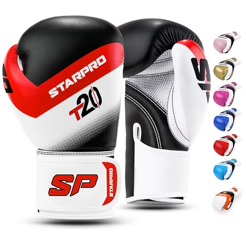 Starpro Boxhandschuhe für Harte Schläge & schnelles K.O. Boxhandschuhe Männer, Boxhandschuhe Damen, Box Handschuh Herren Set, Boxen Sport, Box Training, Box Handschuhe, Boxing Gloves von Starpro