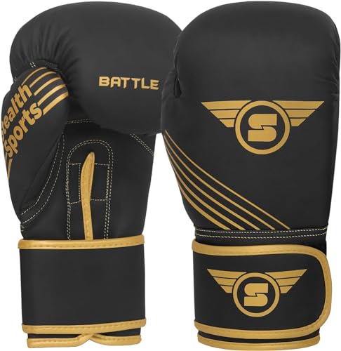 Stealth Sports Boxhandschuhe–PU Leder, Sparringshandschuhe Herren und Damen–8 10 12 14 16 Unzen Trainingshandschuhe MMA Muay Thai Boxsack Fokushandschuhe Pads Kickbox-Handschuhe (10oz) von Stealth Sports