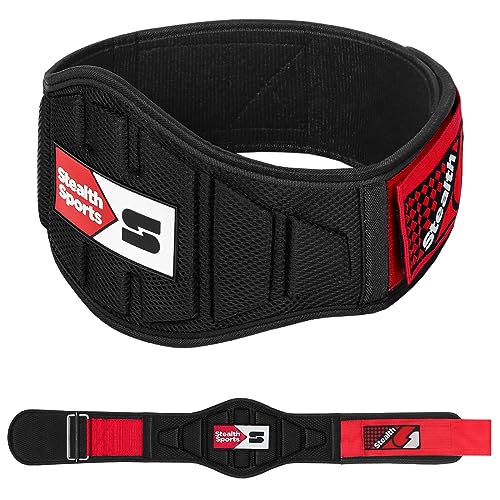 Stealth Sports Gewichthebergürtel, 16,5cm Rückenstütze gepolstert Trainingsgürtel Auto-Lock-Schnalle Neopren Fitnessgürtel Herren Damen Fitness Bodybuilding Kreuzheben, Kniebeugen(XL) von Stealth Sports