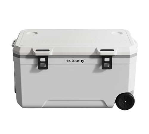 Steamy Marine 120 Roller, Kühlbox speziell für Boote und Wassersport, 120 Liter, Weiß Steamy Marine 120 Roller, Kühlbox speziell für Boote und Wassersport, 120 Liter, Weiß von Steamy