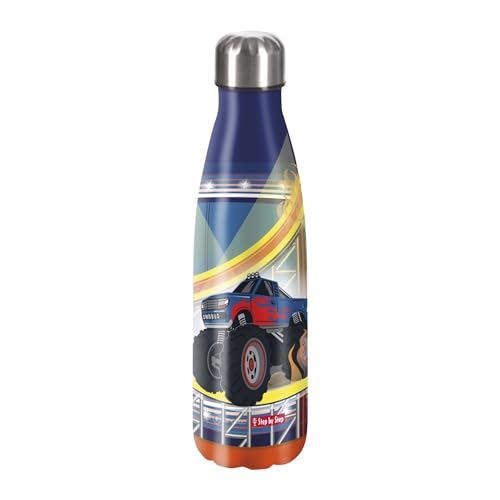 Step by Step Isolierte Edelstahltrinkflasche „Monster Truck Cody blau rot, kohlensäurehaltige Getränke, auslaufsicher, Schraubverschluss, 100% recycelbar, Schule & Freizeit, 0,5 Liter, Edelstahl Step by Step Isolierte Edelstahltrinkflasche „Monster Truck Cody blau rot, kohlensäurehaltige Getränke, auslaufsicher, Schraubverschluss, 100% recycelbar, Schule & Freizeit, 0,5 Liter, Edelstahl von Step by Step