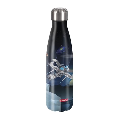 Step by Step Isolierte Edelstahltrinkflasche „Starship Sirius blau -schwarz von Step by Step