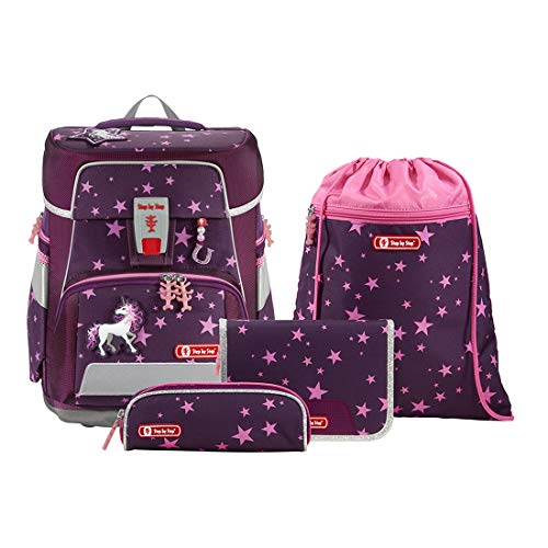 Step by Step Schulranzen-Set Space „Unicorn Nuala“ 5-teilig, Beere, Einhorn-Design, ergonomischer Tornister mit Reflektoren, höhenverstellbar mit Hüftgurt für Mädchen 1. Klasse, 20L Step by Step Schulranzen-Set Space „Unicorn Nuala“ 5-teilig, Beere, Einhorn-Design, ergonomischer Tornister mit Reflektoren, höhenverstellbar mit Hüftgurt für Mädchen 1. Klasse, 20L von Step by Step
