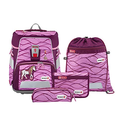 Step by Step Schulranzen-Set Space Schleich „bayala® Underwater Unicorn“ 5-teilig, rosa-pink, ergonomischer Tornister mit Reflektoren, höhenverstellbar, 1. Klasse, 20L von Step by Step