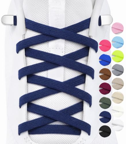 Stepace 2 Paar Elastische Schnürsenkel für Kinder und Erwachsene Sportschuhe Sneaker flache Schuhbänder elastische ohne binden Dunkelblau 120 Stepace 2 Paar Elastische Schnürsenkel für Kinder und Erwachsene Sportschuhe Sneaker flache Schuhbänder elastische ohne binden Dunkelblau 120 von Stepace