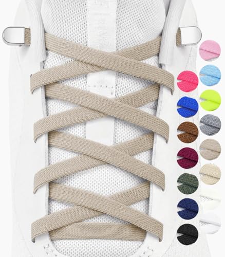 Stepace 2 Paar Elastische Schnürsenkel für Kinder und Erwachsene Sportschuhe Sneaker flache Schuhbänder elastische ohne binden Khaki 120 Stepace 2 Paar Elastische Schnürsenkel für Kinder und Erwachsene Sportschuhe Sneaker flache Schuhbänder elastische ohne binden Khaki 120 von Stepace