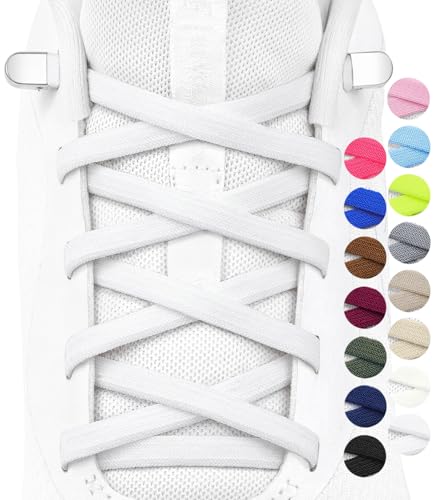 Stepace 2 Paar Elastische Schnürsenkel für Kinder und Erwachsene Sportschuhe Sneaker flache Schuhbänder elastische ohne binden Weiß 120 Stepace 2 Paar Elastische Schnürsenkel für Kinder und Erwachsene Sportschuhe Sneaker flache Schuhbänder elastische ohne binden Weiß 120 von Stepace