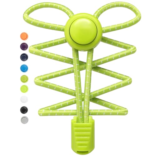 Stepace Elastische Schnürsenkel mit Schnellverschluss, 2 Paar Gummi Schuhbänder ohne Binden für Kinderschuhe, Sportschuhe Apfelgrün Stepace Elastische Schnürsenkel mit Schnellverschluss, 2 Paar Gummi Schuhbänder ohne Binden für Kinderschuhe, Sportschuhe Apfelgrün von Stepace