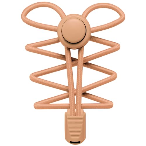 Stepace Elastische Schnürsenkel mit Schnellverschluss, 2 Paar Gummi Schuhbänder ohne Binden für Kinderschuhe, Sportschuhe Hellbraun Stepace Elastische Schnürsenkel mit Schnellverschluss, 2 Paar Gummi Schuhbänder ohne Binden für Kinderschuhe, Sportschuhe Hellbraun von Stepace