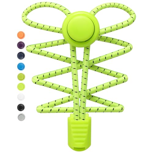 Stepace Elastische Schnürsenkel mit Schnellverschluss, 2 Paar Gummi Schuhbänder ohne Binden für Kinderschuhe, Sportschuhe Neon Gelb Stepace Elastische Schnürsenkel mit Schnellverschluss, 2 Paar Gummi Schuhbänder ohne Binden für Kinderschuhe, Sportschuhe Neon Gelb von Stepace