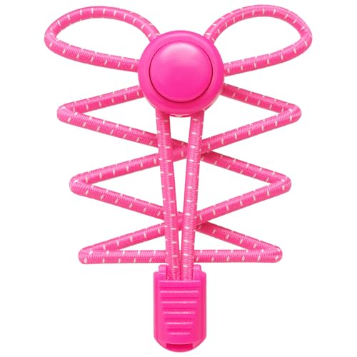 Stepace Elastische Schnürsenkel mit Schnellverschluss, 2 Paar Gummi Schuhbänder ohne Binden für Kinderschuhe, Sportschuhe Neon rosa Weiß Stepace Elastische Schnürsenkel mit Schnellverschluss, 2 Paar Gummi Schuhbänder ohne Binden für Kinderschuhe, Sportschuhe Neon rosa Weiß von Stepace
