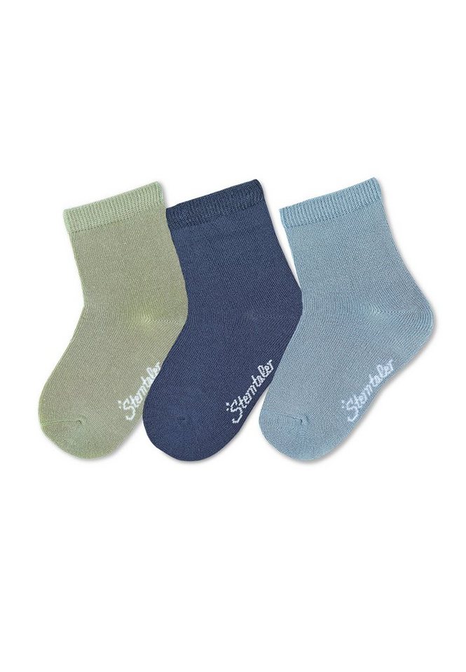 Sterntaler® Basicsocken Söckchen uni, 3er-Pack (3-Paar) Sneaker Söckchen - Sneaker-Söckchen 3er-Pack, uni - Atmungsaktive Sneaker Socken - Sommersocken in rosa oder blau - uni Kindersocken kurz von Sterntaler®