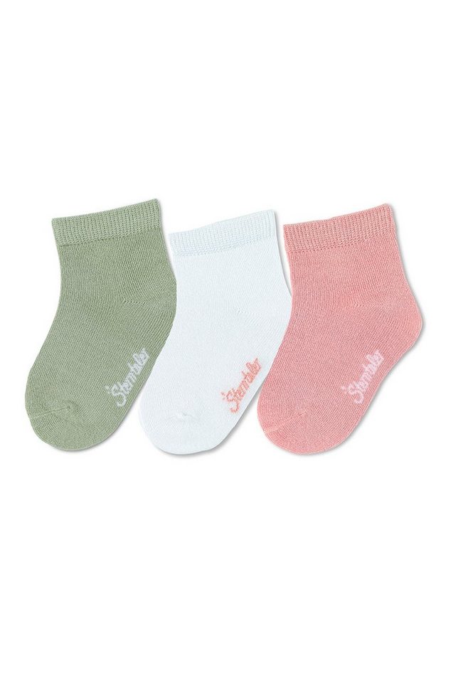 Sterntaler® Sneakersocken Sneaker-Söckchen uni, 3er-Pack (3-Paar) Sneaker Söckchen - Sneaker-Söckchen 3er-Pack, Bambusgarn, uni - Atmungsaktive Sneaker Socken aus weichem Bambusgarn - Sommersocken in zartrosa oder blau - uni Kindersocken kurz von Sterntaler®