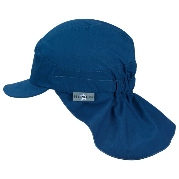 Sterntaler - Kid's Schirmmütze mit Nackenschutz Uni - Cap Gr 47 cm blau von Sterntaler