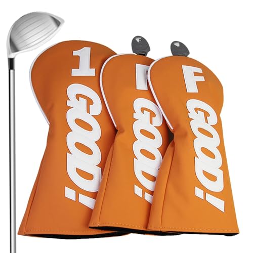 Golfholzkopfcover, Golfclub Cover,Wasserdichtes PU Lederholz -Woodcover für Clubs - Tragbares Schläger Putter Sportaccessoires für Männer, Frauen von Stibtmr