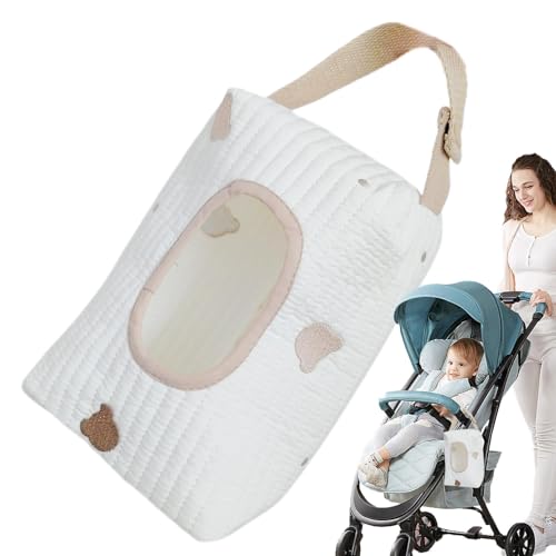 Nachfüllbare Tüchertasche, Reise-Tücheretui - Niedlicher Baby-Feuchttuchhalter zur Aufbewahrung - Wischtuchbehälter, Feuchttuchtasche, Wickeltasche, Feuchttuchetui zum Einkaufen, Reisen, Spazierengehe von Stibtmr