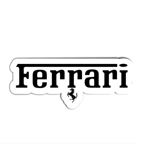 Ferrari Weiß Sticker, Aufkleber, Doppelpack, mehrere Größen (15) von StickerGreen