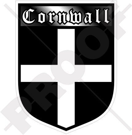 CORNWALL, Cornish County, England Britisches Schild UK Großbritannien 100mm Auto & Motorrad Aufkleber, Vinyl Sticker von StickersWorld