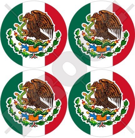 Mexiko Mexikanische 50 mm (5,1 cm) Vinyl bumper-helmet Sticker, Aufkleber X4 von StickersWorld