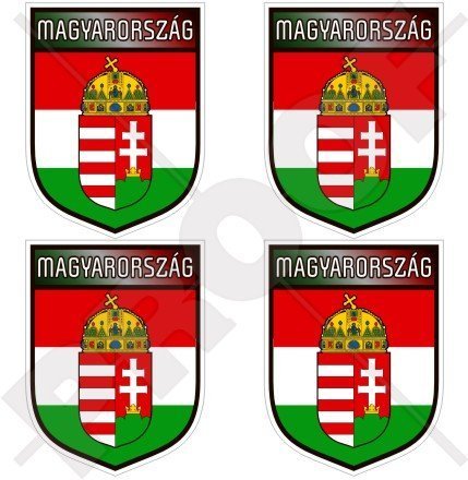 UNGARN Ungarisches Schild MAGYAR 50mm Auto & Motorrad Aufkleber, x4 Vinyl Stickers von StickersWorld