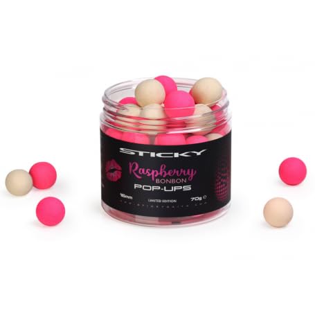 Sticky Baits Raspberry BonBon Pop-Ups, 16 mm von Sticky Baits