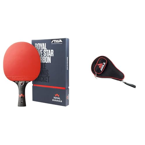 STIGA Royal 5 Sterne Tischtennis Schläger Pro Carbon, Schwarz/Rot & Joola Unisex – Erwachsene Schlägerhülle-80502 Schlägerhülle, RED, One Size STIGA Royal 5 Sterne Tischtennis Schläger Pro Carbon, Schwarz/Rot & Joola Unisex – Erwachsene Schlägerhülle-80502 Schlägerhülle, RED, One Size von STIGA